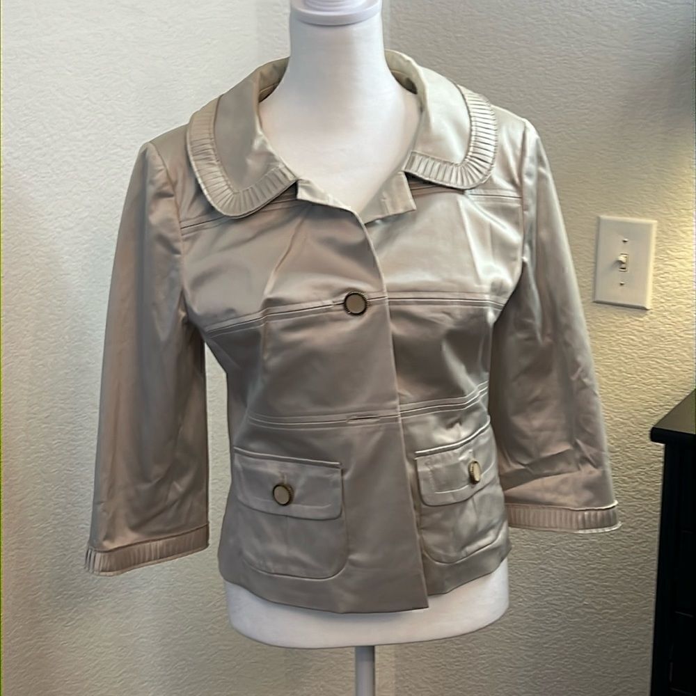Ann Taylor Loft Scalloped Collar Jacket - Size 4